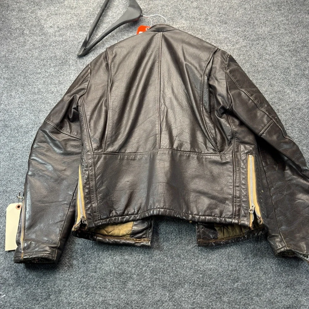 Vtg Bermans Leather Motorcycle Jacket 38 MIB Men In Black Sony Pictures Costume